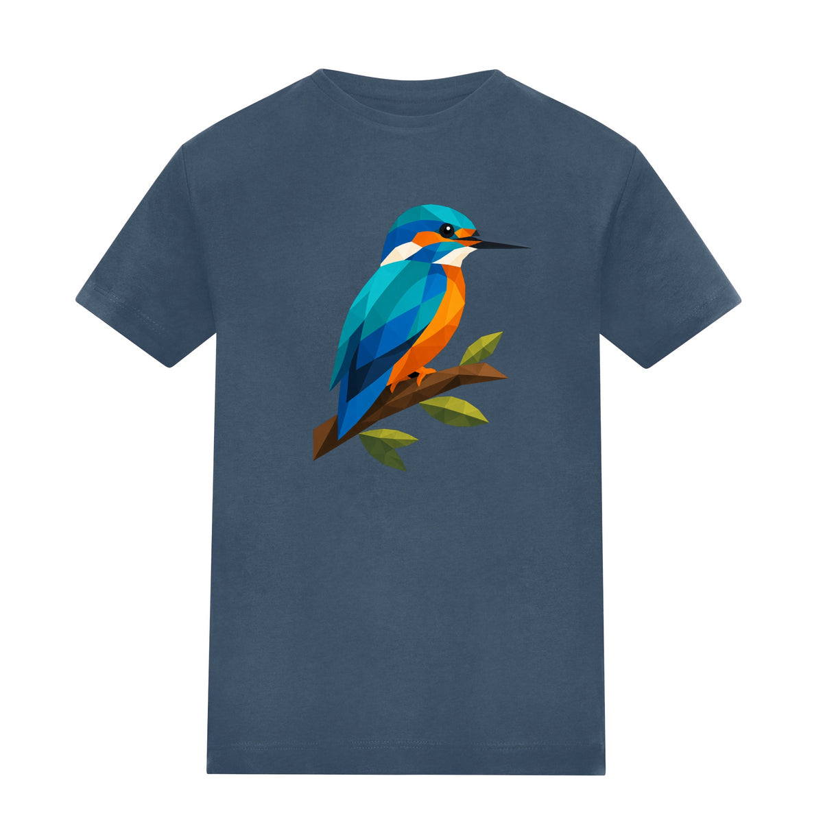 Kingfisher Among Reeds Kids' T-shirt - Prism Kingdom Airforce Blue colour variant image