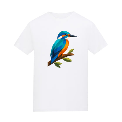 Kingfisher Among Reeds Kids' T-shirt - Prism Kingdom Arctic White colour variant image