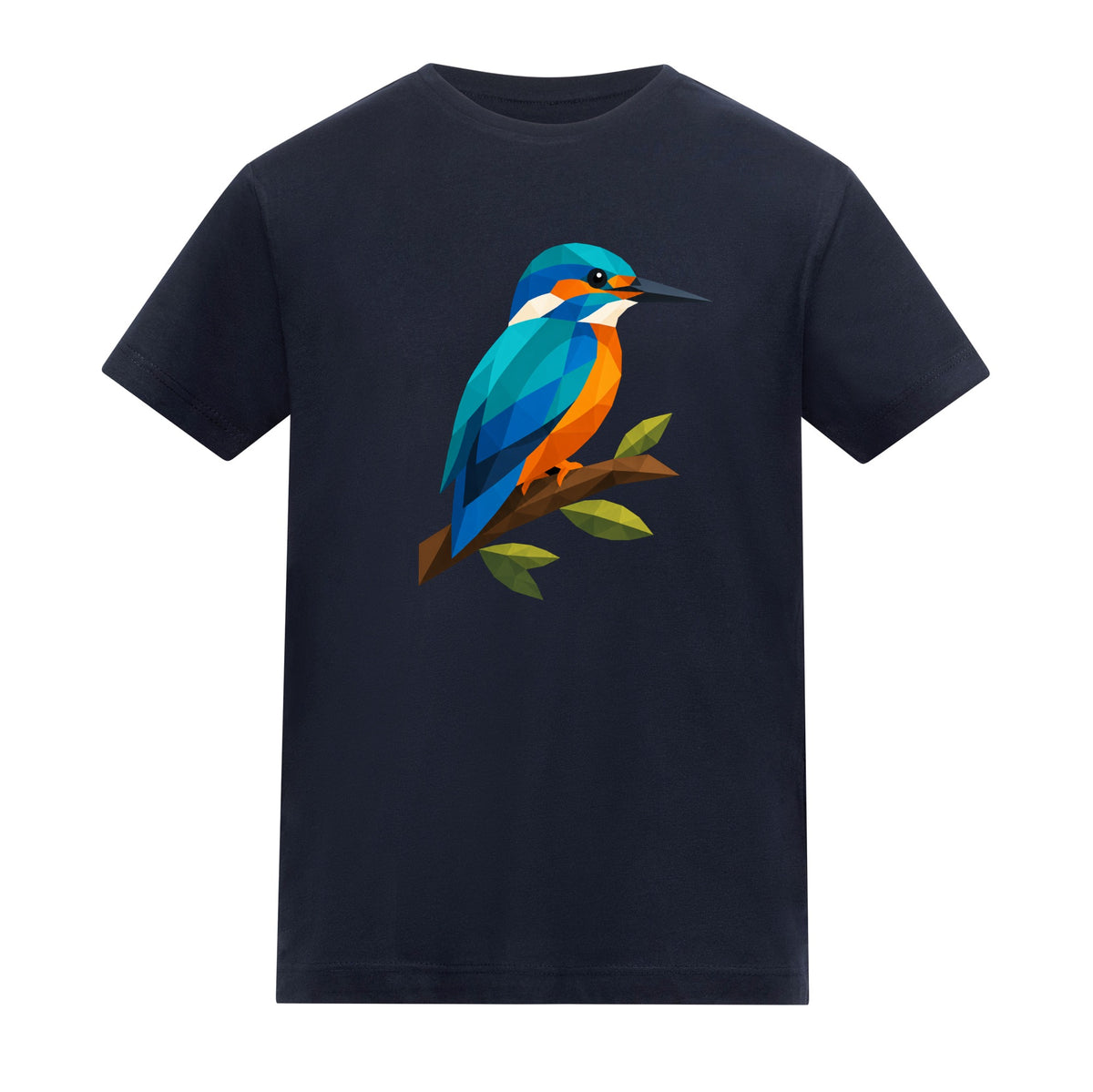 Kingfisher Among Reeds Kids' T-shirt - Prism Kingdom French Navy colour variant image