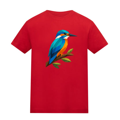 Kingfisher Among Reeds Kids' T-shirt - Prism Kingdom Fire Red colour variant image