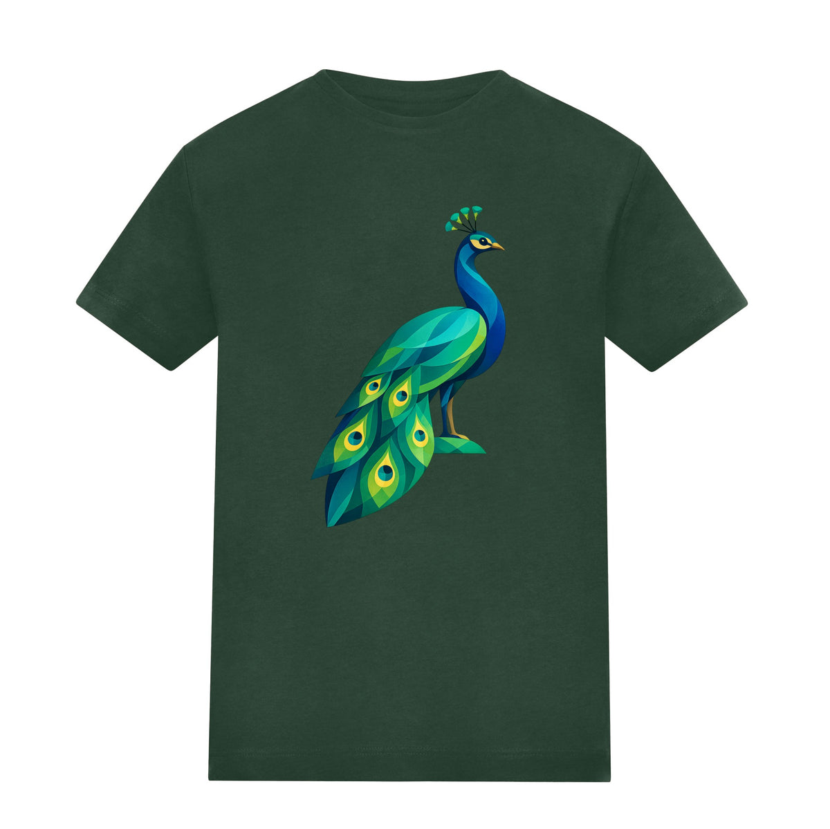 Peacock in Prism Kids' T-shirt - Prism Kingdom Bottle Green colour variant image