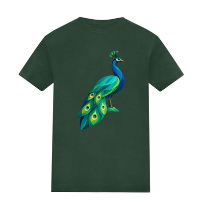 Peacock in Prism Kids' T-shirt - Prism Kingdom Bottle Green colour variant image