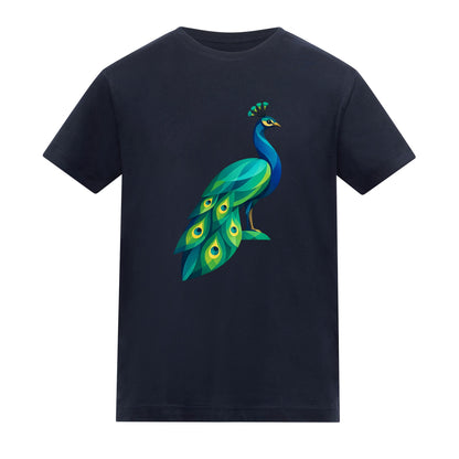 Peacock in Prism Kids' T-shirt - Prism Kingdom French Navy colour variant image