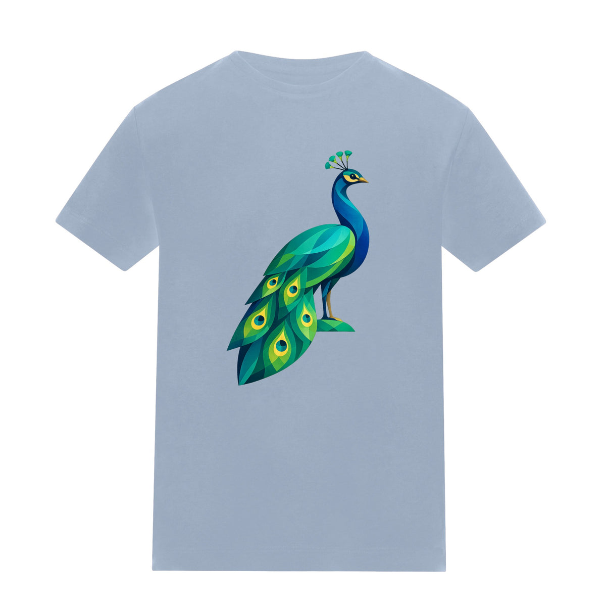 Peacock in Prism Kids' T-shirt - Prism Kingdom Sky Blue colour variant image