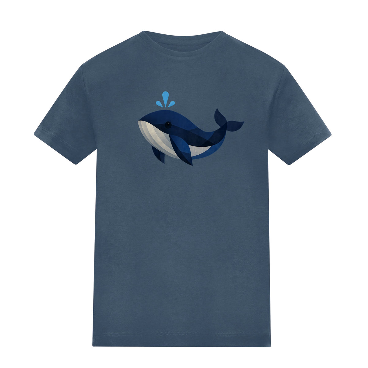 Whale in Blue Kids' T-shirt - Prism Kingdom Airforce Blue colour variant image