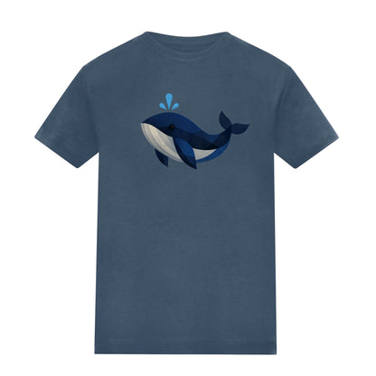 Whale in Blue Kids' T-shirt - Prism Kingdom Airforce Blue colour variant image