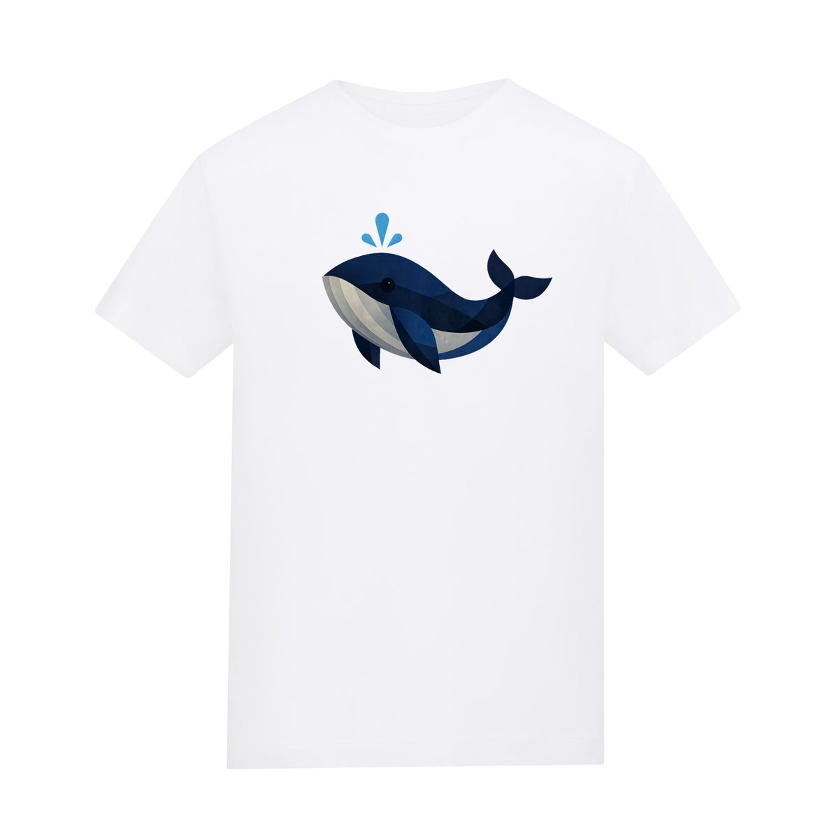 Whale in Blue Kids' T-shirt - Prism Kingdom Arctic White colour variant image