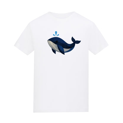Whale in Blue Kids' T-shirt - Prism Kingdom Arctic White colour variant image