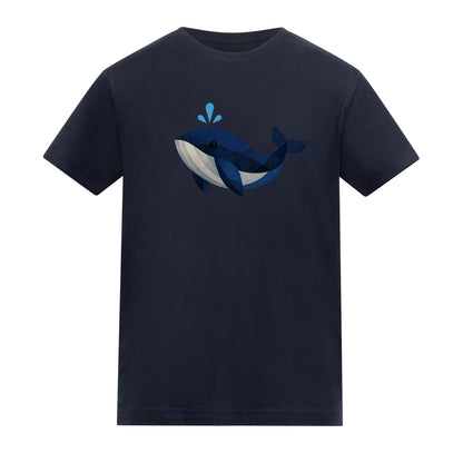 Whale in Blue Kids' T-shirt - Prism Kingdom French Navy colour variant image