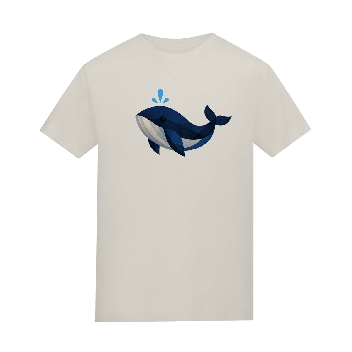 Whale in Blue Kids' T-shirt - Prism Kingdom Natural Stone colour variant image