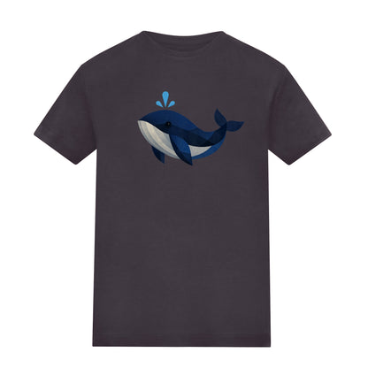 Whale in Blue Kids' T-shirt - Prism Kingdom Solid Charcoal colour variant image
