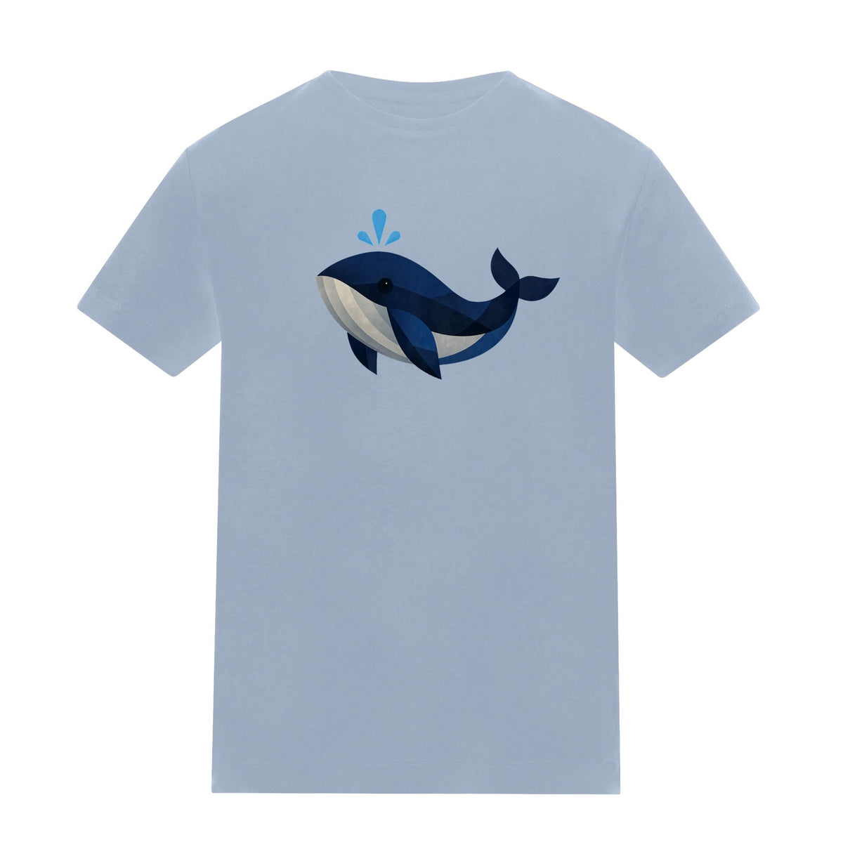 Whale in Blue Kids' T-shirt - Prism Kingdom Sky Blue colour variant image