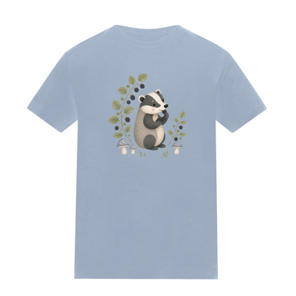 Badger's Blackberry Kids' T-shirt - Once Upon a Woodland Sky Blue colour variant image