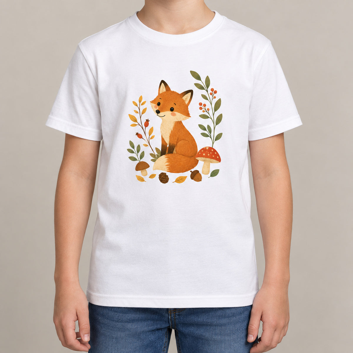 Fox Among the Toadstools Kids' T-shirt - Once Upon a Woodland lead image