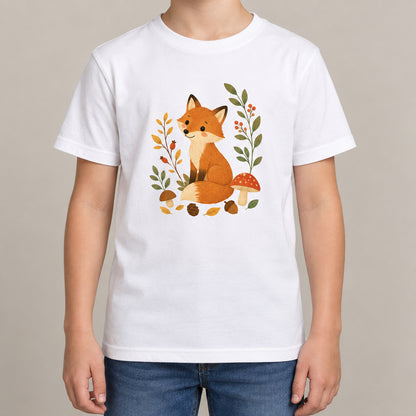 Fox Among the Toadstools Kids' T-shirt - Once Upon a Woodland lead image
