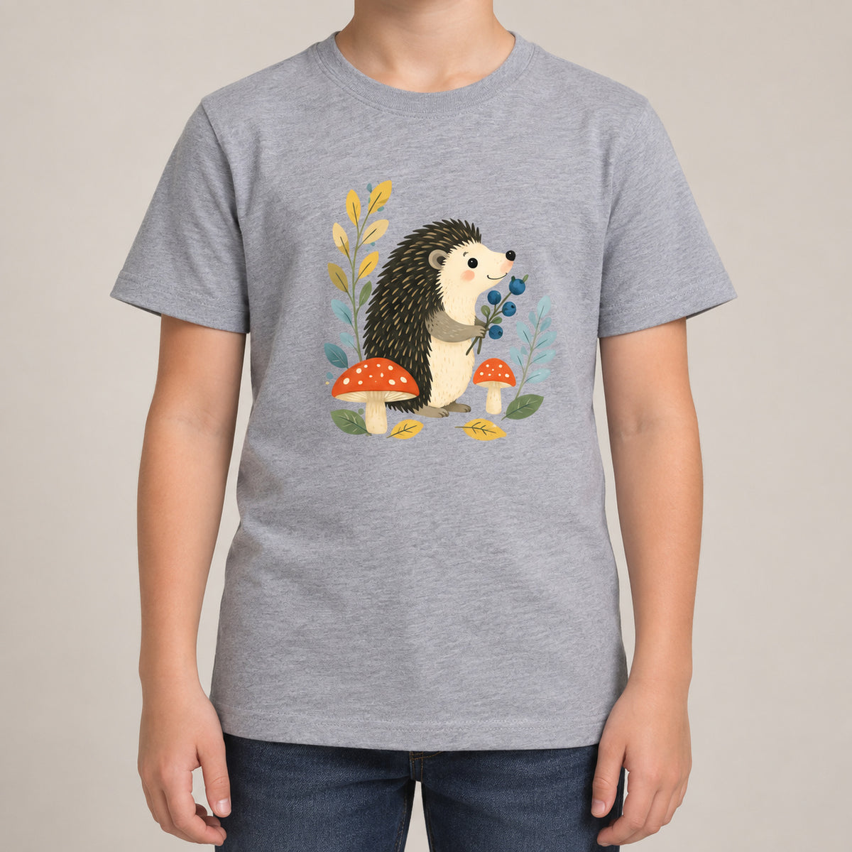 Hedgehog's Berry Harvest Kids' T-shirt - Once Upon a Woodland lead image