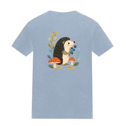 Hedgehog's Berry Harvest Kids' T-shirt - Once Upon a Woodland Sky Blue colour variant image