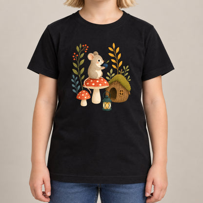 Mouse at Mushroom Cottage Kids' T-shirt - Once Upon a Woodland lead image