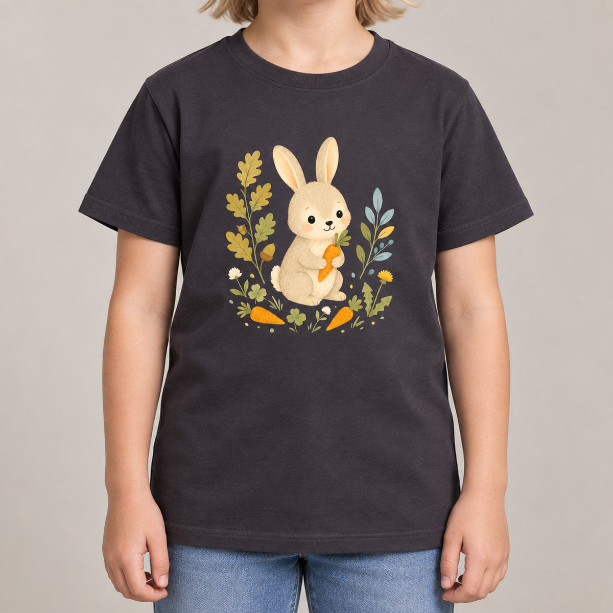 Rabbit's Carrot Patch Kids' T-shirt - Once Upon a Woodland lead image