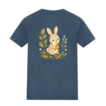 Rabbit's Carrot Patch Kids' T-shirt - Once Upon a Woodland Airforce Blue colour variant image