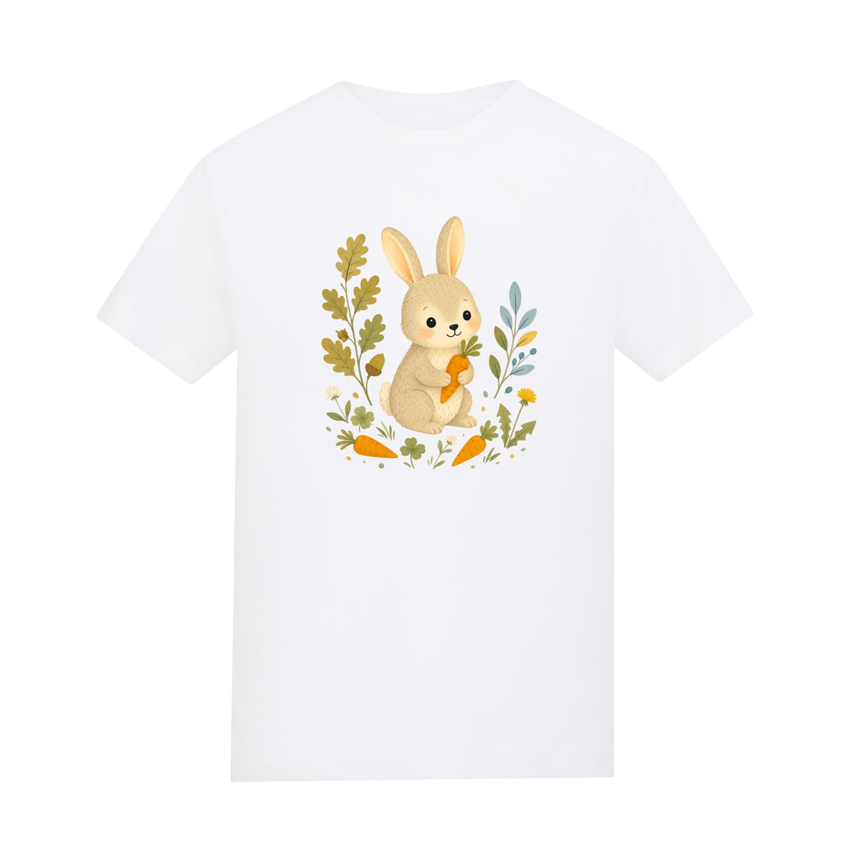 Rabbit's Carrot Patch Kids' T-shirt - Once Upon a Woodland Arctic White colour variant image