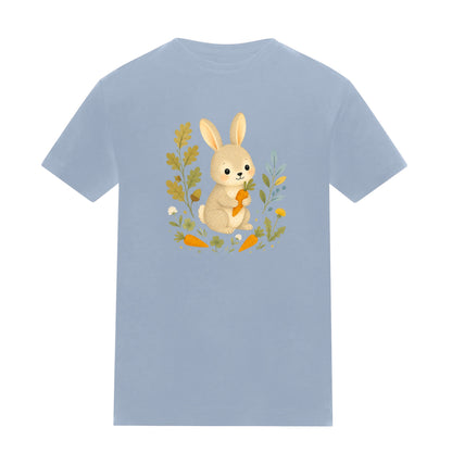 Rabbit's Carrot Patch Kids' T-shirt - Once Upon a Woodland Sky Blue colour variant image