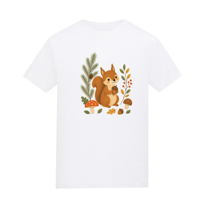 Squirrel's Autumn Store Kids' T-shirt - Once Upon a Woodland Arctic White colour variant image