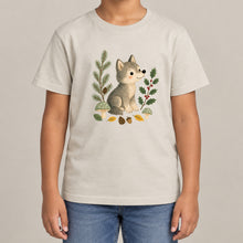 Wolf in the Winter Wood Kids' T-shirt - Once Upon a Woodland lead image