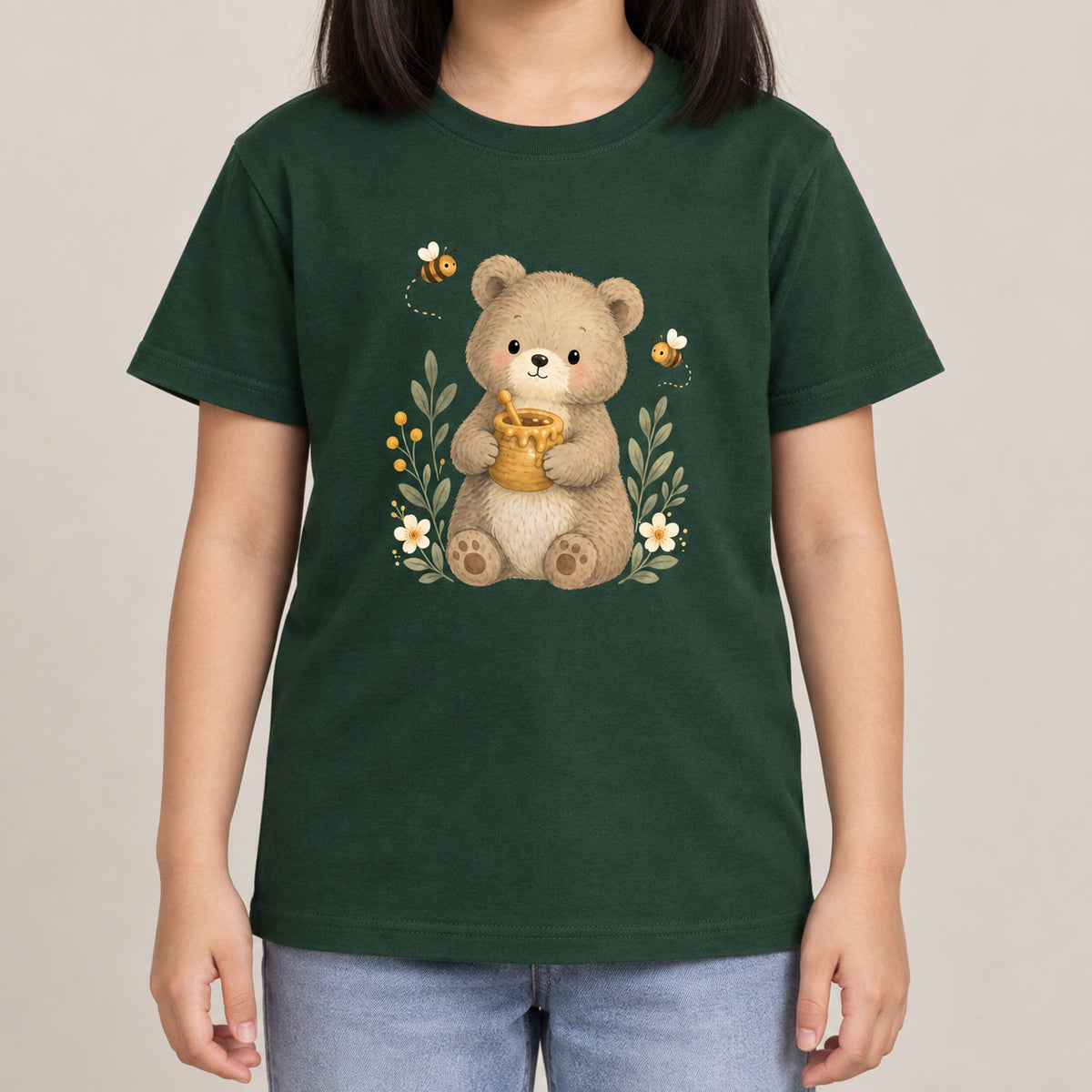 Bear and the Honey Bees Kids' T-shirt - Once Upon a Woodland lead image