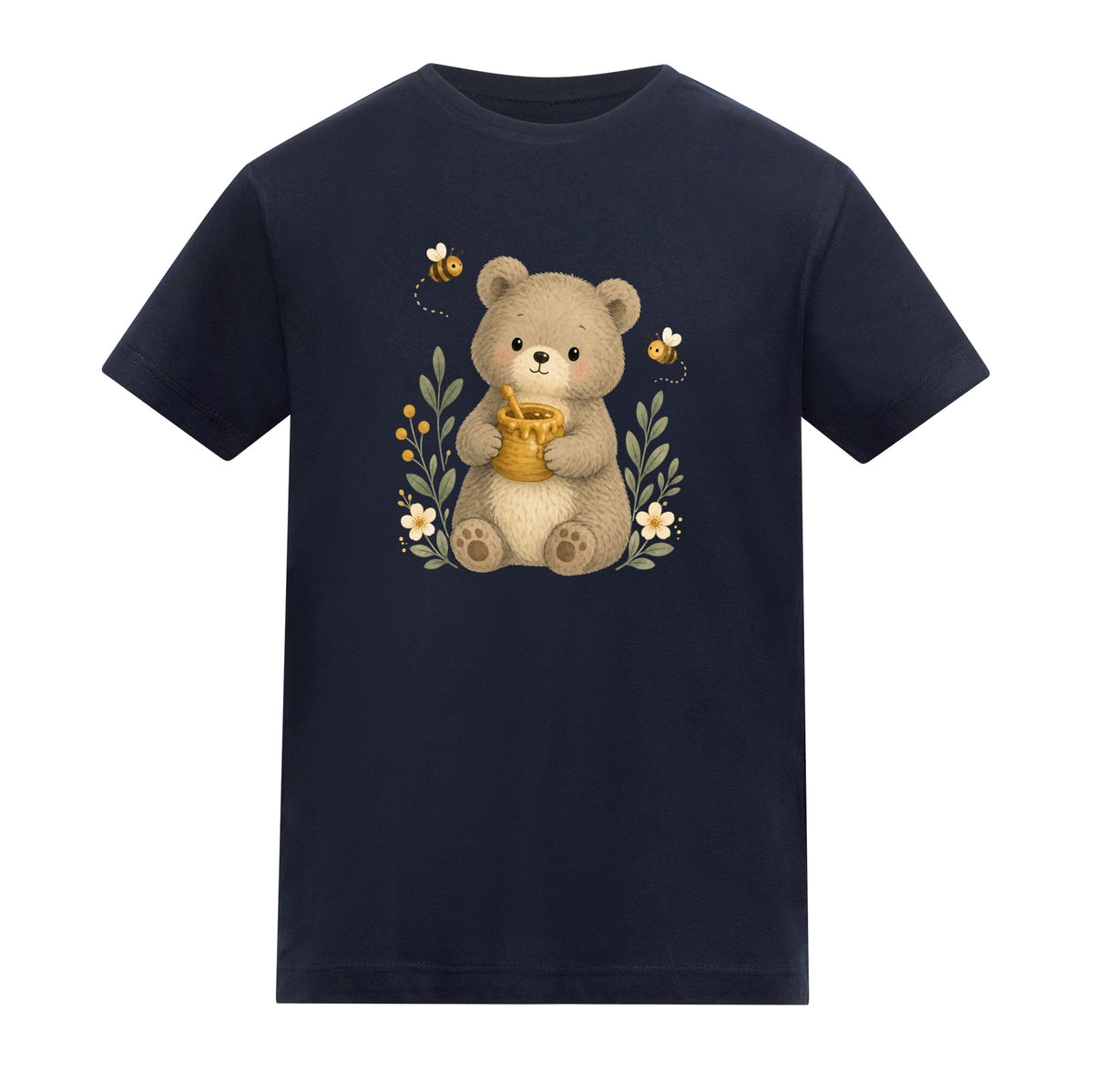 Bear and the Honey Bees Kids' T-shirt - Once Upon a Woodland French Navy colour variant image