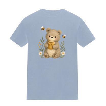 Bear and the Honey Bees Kids' T-shirt - Once Upon a Woodland Sky Blue colour variant image