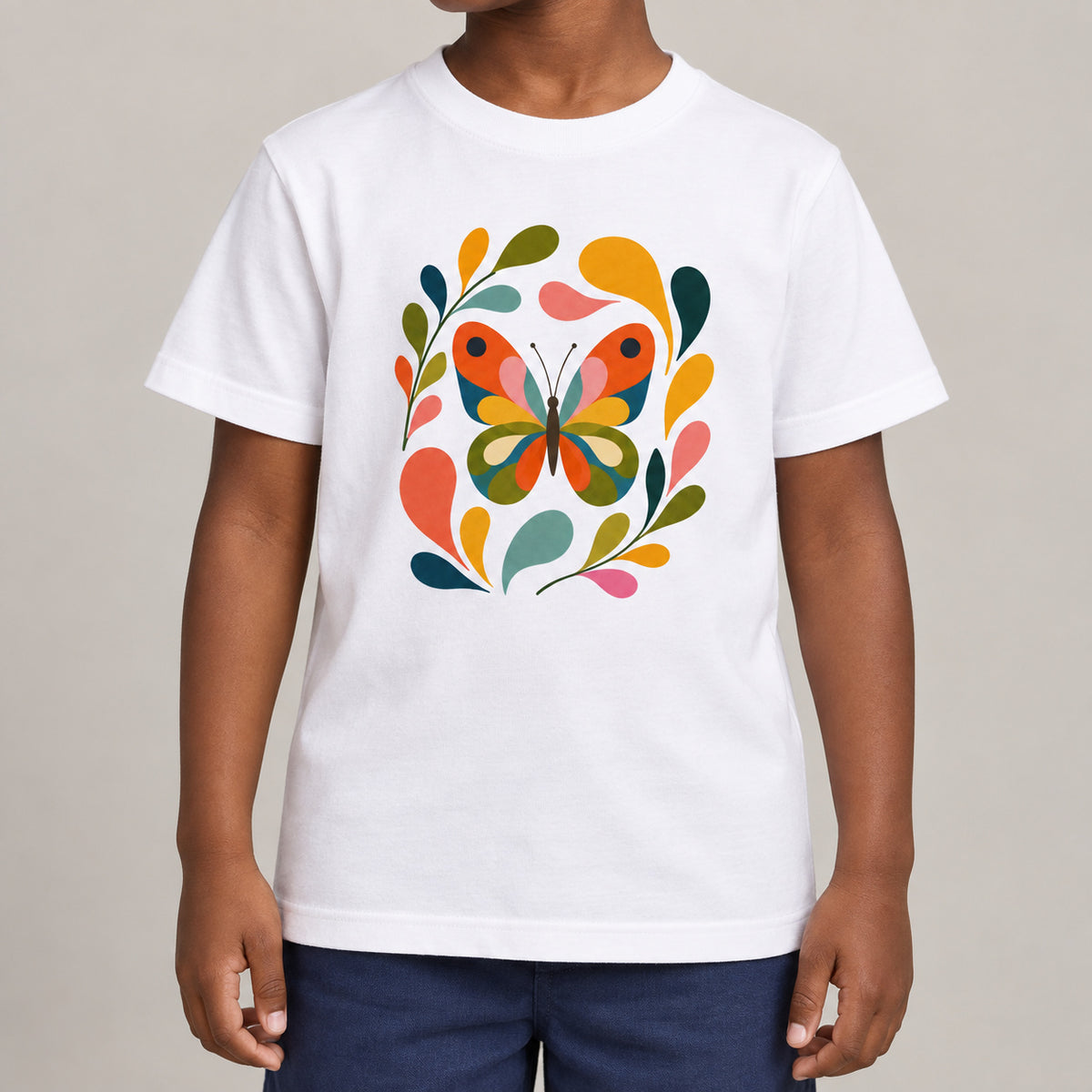 Wings in Bloom Kids' T-shirt - Freeform Fauna lead image