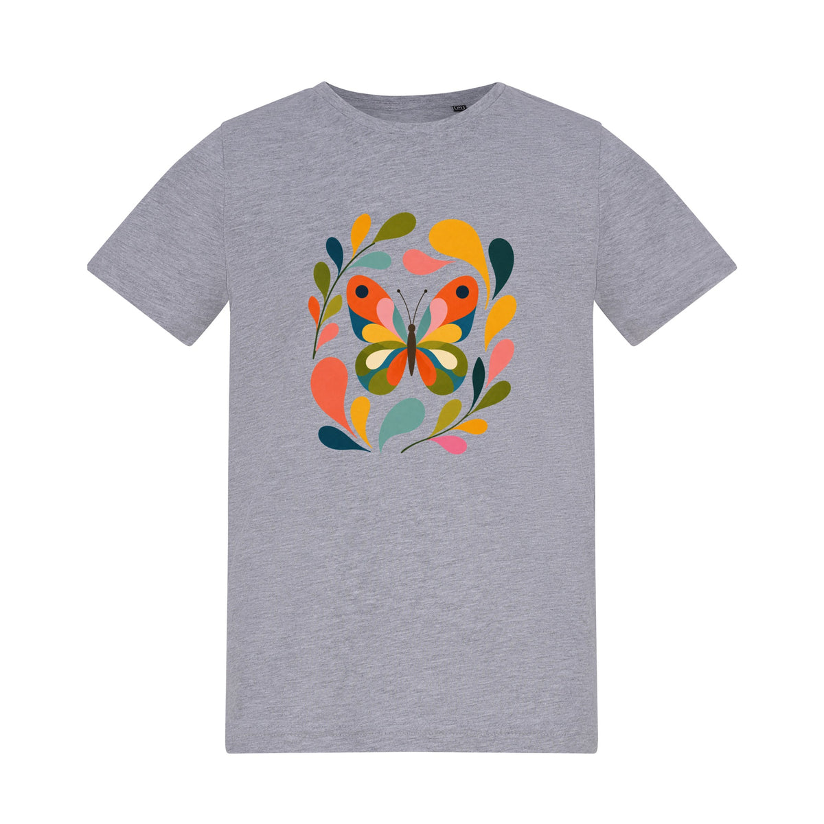 Wings in Bloom Kids' T-shirt - Freeform Fauna Heather Grey colour variant image