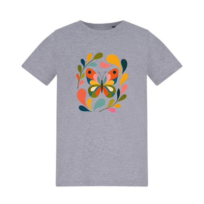 Wings in Bloom Kids' T-shirt - Freeform Fauna Heather Grey colour variant image