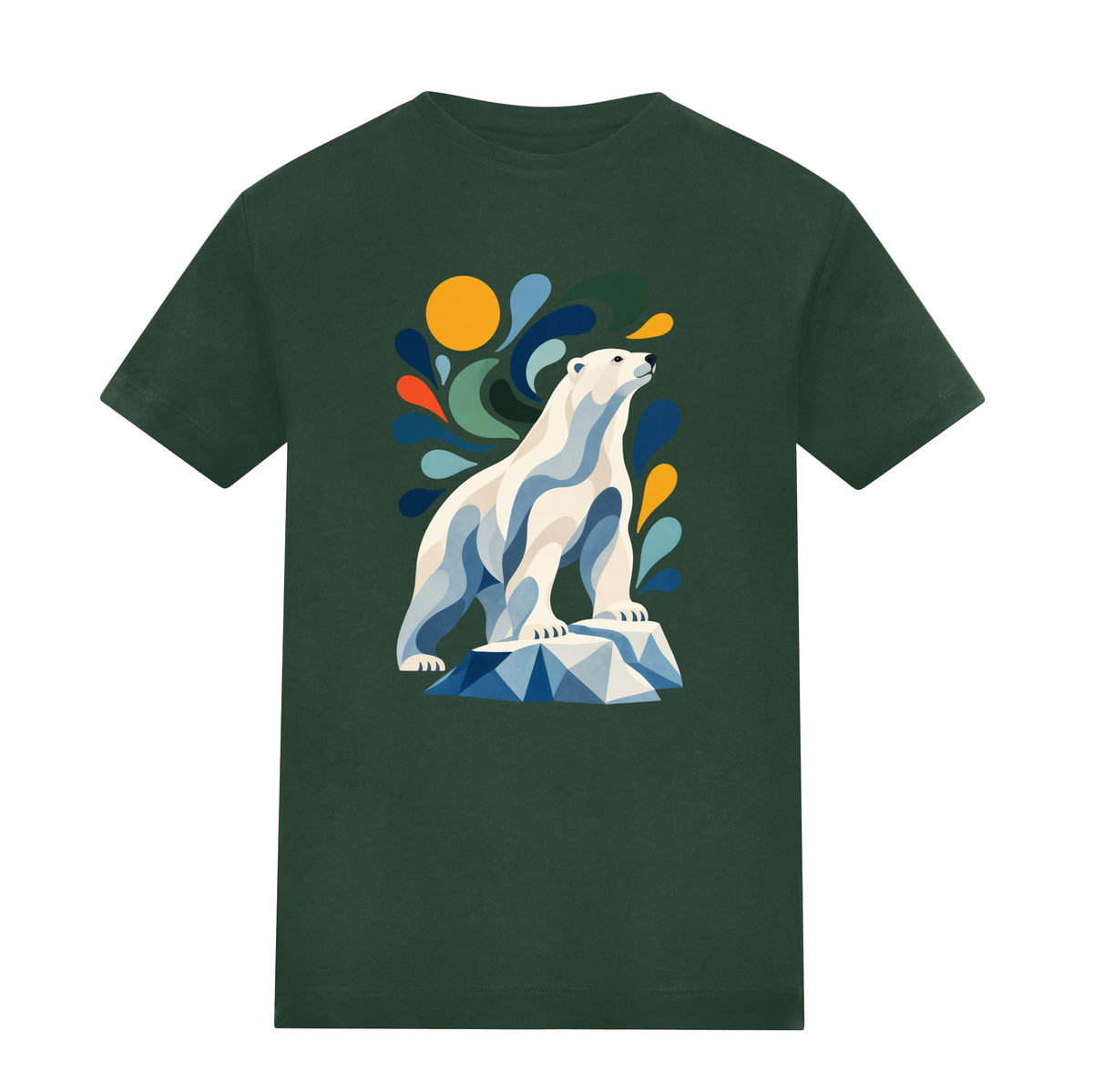 Arctic Resolve Kids' T-shirt - Freeform Fauna Bottle Green colour variant image