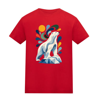 Arctic Resolve Kids' T-shirt - Freeform Fauna Fire Red colour variant image