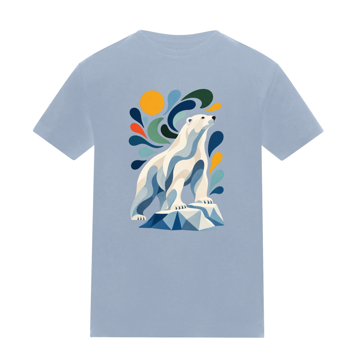 Arctic Resolve Kids' T-shirt - Freeform Fauna Sky Blue colour variant image