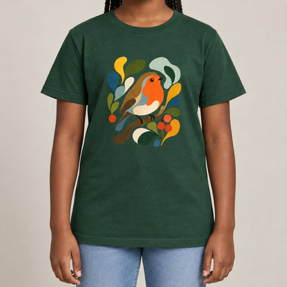 Hedgerow Harmony Kids' T-shirt - Freeform Fauna lead image