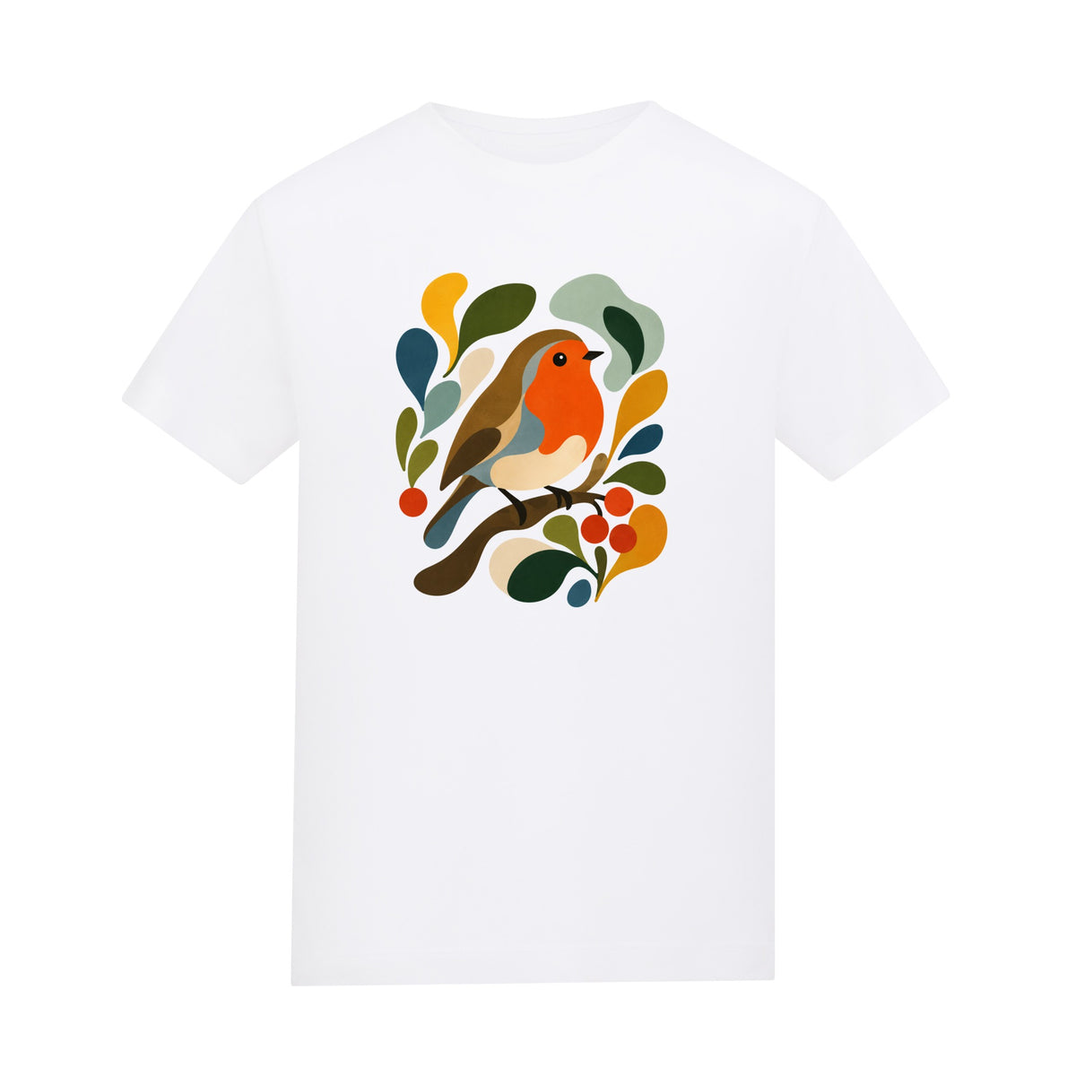 Hedgerow Harmony Kids' T-shirt - Freeform Fauna Arctic White colour variant image