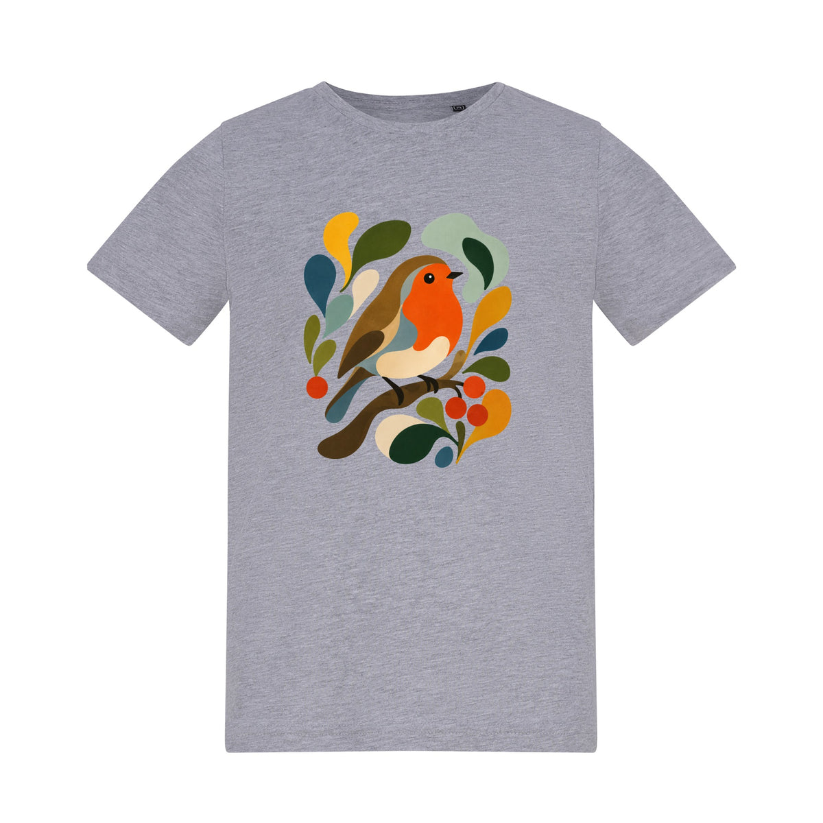 Hedgerow Harmony Kids' T-shirt - Freeform Fauna Heather Grey colour variant image