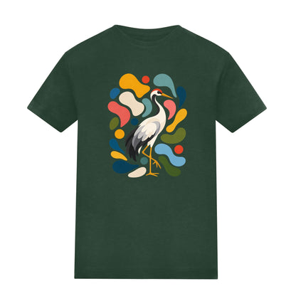 Stillness and Grace Kids' T-shirt - Freeform Fauna Bottle Green colour variant image