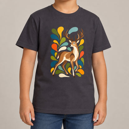 Woodland Majesty Kids' T-shirt - Freeform Fauna lead image