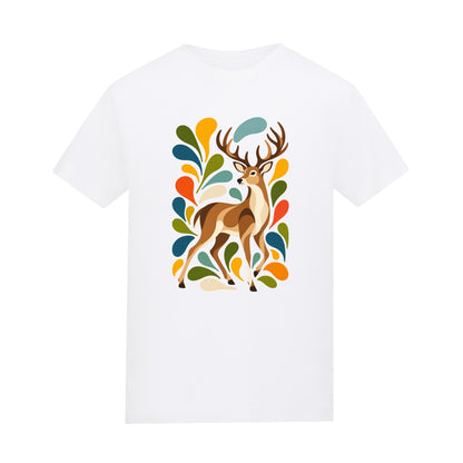 Woodland Majesty Kids' T-shirt - Freeform Fauna Arctic White colour variant image