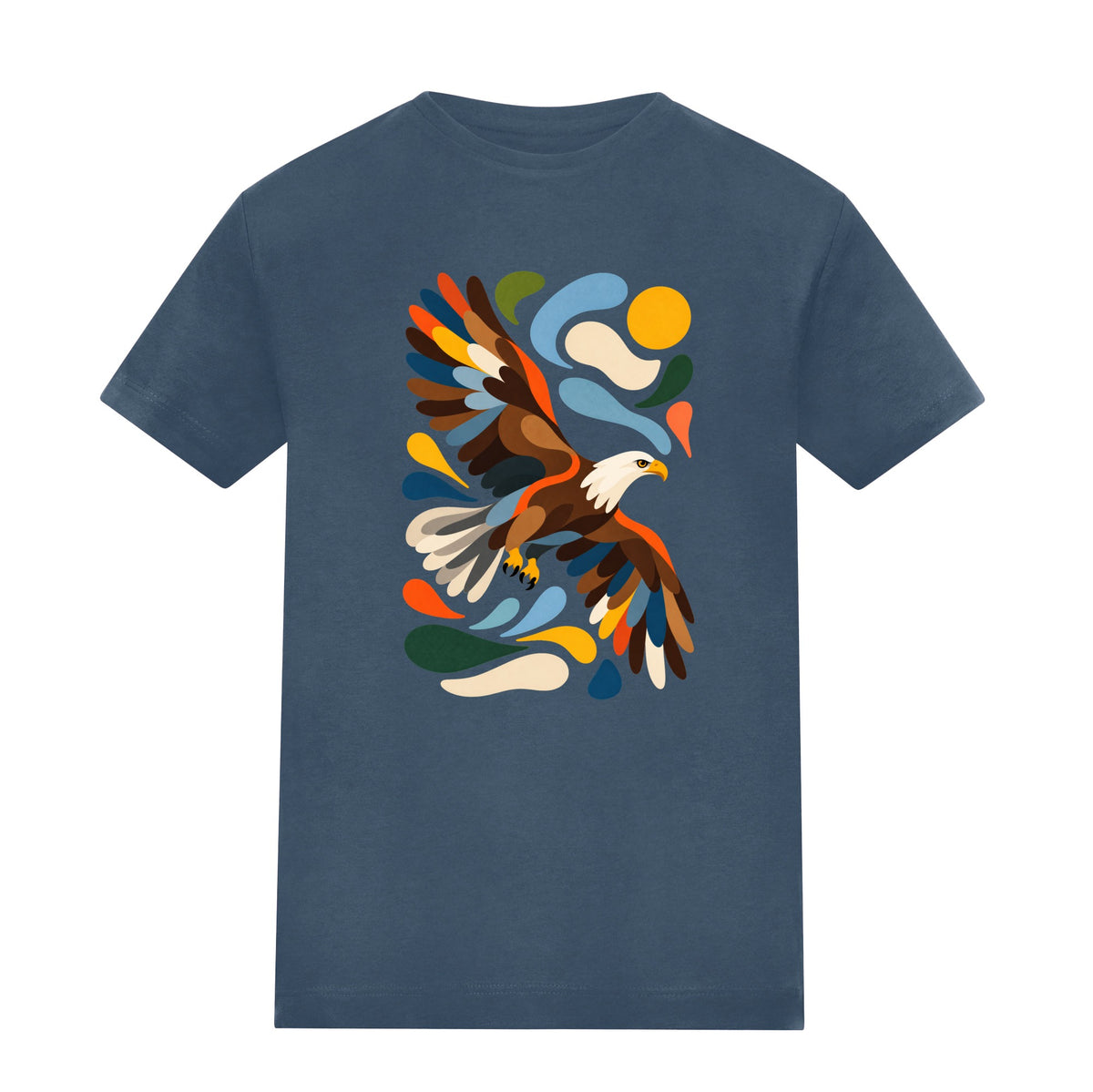 Skybound Spirit Kids' T-shirt - Freeform Fauna Airforce Blue colour variant image