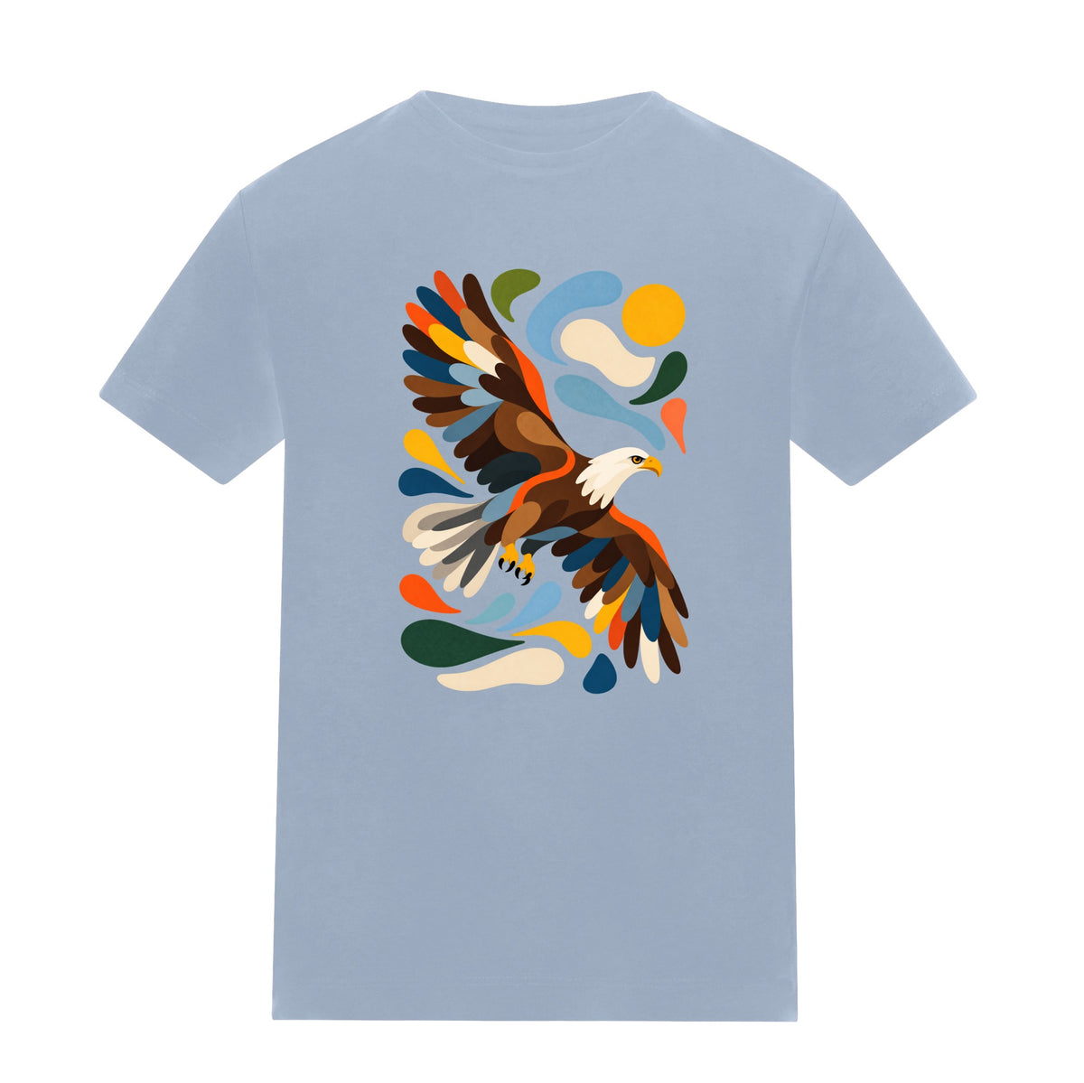 Skybound Spirit Kids' T-shirt - Freeform Fauna Sky Blue colour variant image