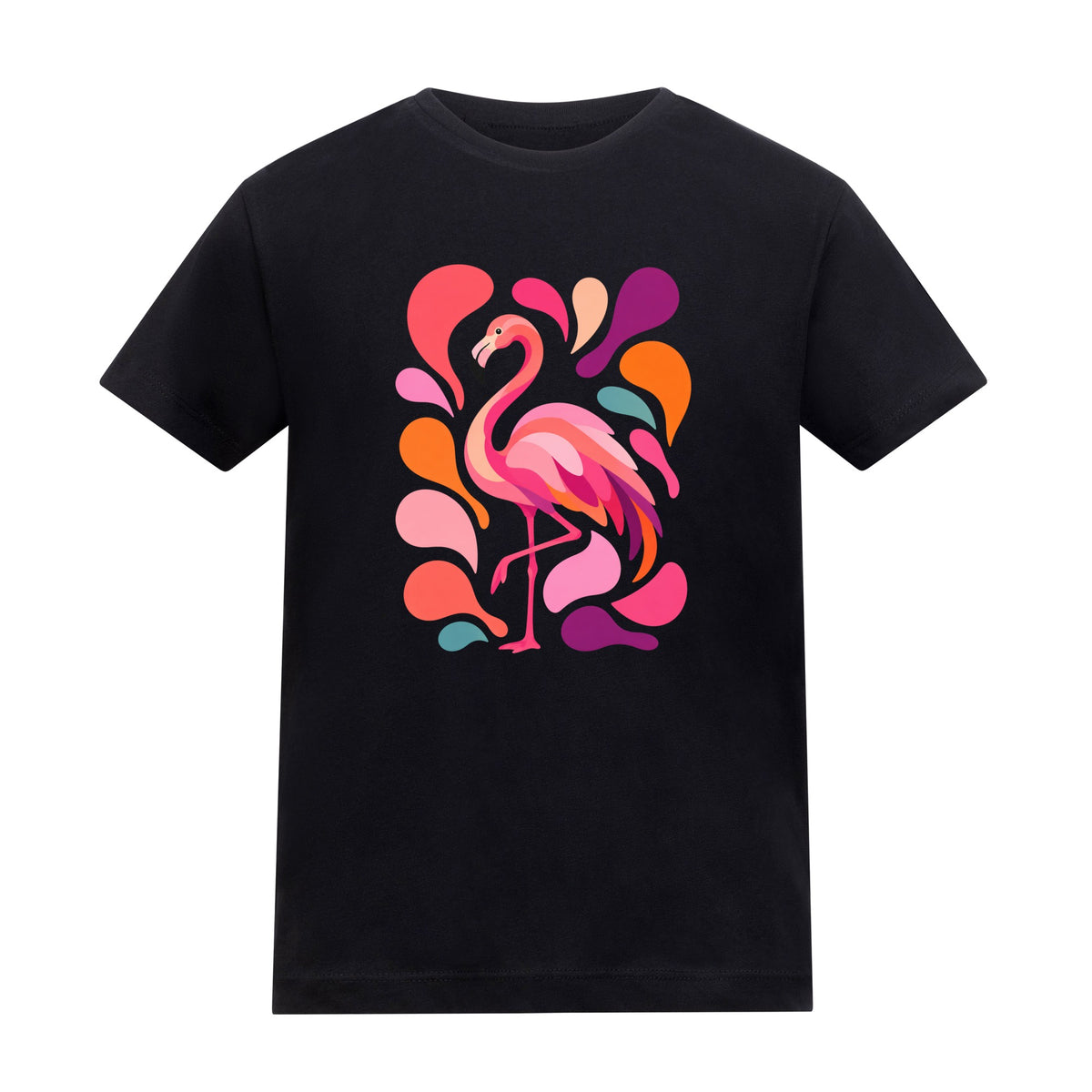 Blush in Motion Kids' T-shirt - Freeform Fauna Deep Black colour variant image
