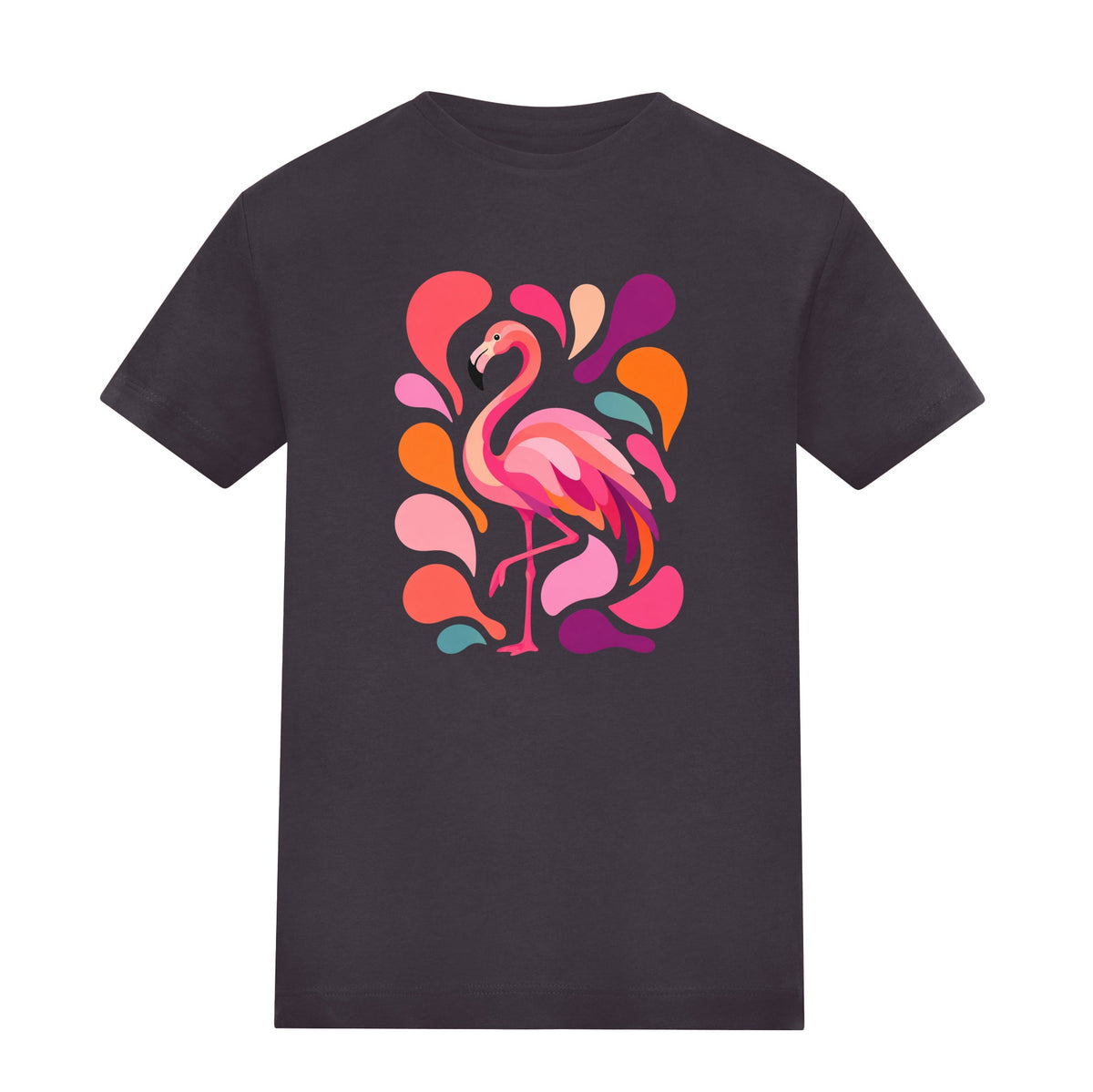 Blush in Motion Kids' T-shirt - Freeform Fauna Solid Charcoal colour variant image