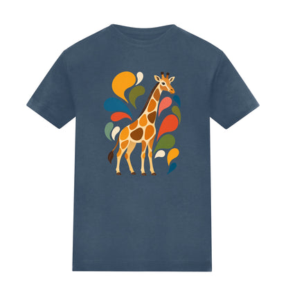 Sunlit Safari Kids' T-shirt - Freeform Fauna Airforce Blue colour variant image