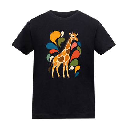 Sunlit Safari Kids' T-shirt - Freeform Fauna Deep Black colour variant image