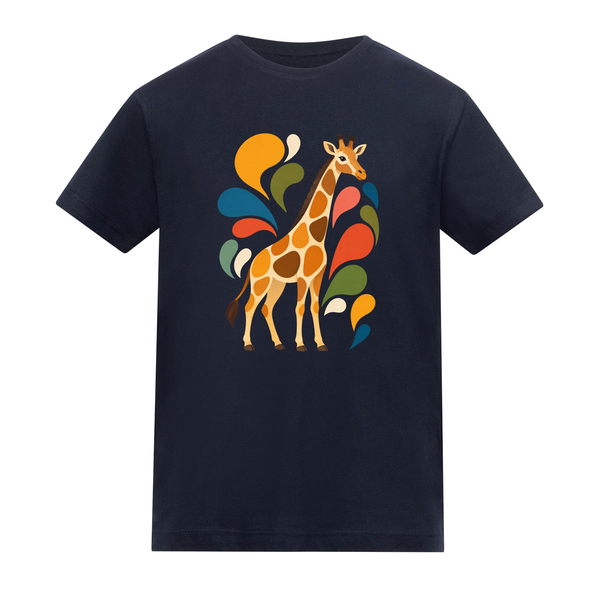 Sunlit Safari Kids' T-shirt - Freeform Fauna French Navy colour variant image